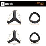4 Different Size Cock Rings, Penis Rings - Premium Soft Silicone Cock Ring - Better Sex