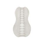 Mood - Exciter - Ultraskyn - Dual Texture Stroker - Narrow Side Has Massage Beads, Wide Side Has Thick Ribbing - Discrete - Male Masturbator - Frost