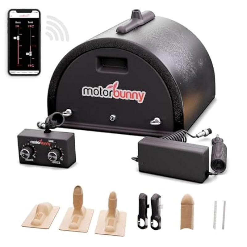 Original Ride-On Sex Machine - Dildo Mount Includes Link Remote App Controlled Vibrator, Rotation & Vibration Machine With 4 Attachments And 11 Settings Sex Toys For Couples, Men, Women