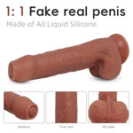 8.1 Inches (About 19.5 Cm) - Fleshy Realistic 360° Changeable Prepuce Simulation Penis, Realistic Soft Skin Texture, Liquid Silicone With Powerful Suction Cup - Adult Sex Toy For Couples, Women D 1.8"