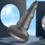 Anal Plug Butt Plug Trainer With Suction Cup Black Silicone Cone Prostate Massager Dilator Sex Toy For Men Women Masturbation (S)
