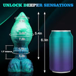 2.4" Diameter Huge Thick Monster Dildo With Knot, 6.5" Short Fantasy Knotted Dildo With Powerful Suction Cup, Large Butt Plug Soft Silicone Girthy Anal Sex Toys For Women Men Couples