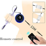 8 Electric Shock Modes Male Penis Restraint Ring, Soft Cock Ring For Male Masturbation Training Enhanced Electric Shock Penis Ring Chastity Cage Restraint Set Adult Sex Toy