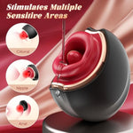 Vibrator Sex Toys For Women, 10 Tongue Licking Vibration Mode, Mouth-Shaped Biting Vibrators, Clit Nipple Rose Adult Sex Toys, Tongue Vibrator Sex Toy Clitoral Stimulation Pleasure Tools