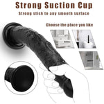 Realistic Dildo With Small Glans, Balls-Free 13.4 Inch Big Dildo Black Jelly Dildo With Strong Suction Cup, Adult Product Sex Toy For Women