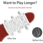 Penis Sleeve Pump Sex Toys For Men, 2Pcs Cock Sleeve Penis Ring Extension For Mens Sex Toys, Reusable Penis Pumps Extender For Couples Sex Toys,Silicone Cockring Penis Enlarger Adult Sex Toy For Men