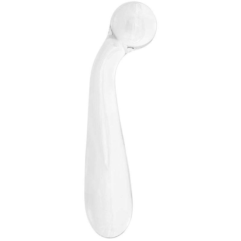 Premium Glass G-Spot Wand With Lube 1Oz - G-Spot Dildos - Glass Toys | Double Ended Dildos