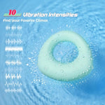Full Liquid Silicone Soft Vibrating Cock Ring, 0.09Lb Mint Green App Pleasure Penis Ring Vibrator Couples Adult Sex Toys For Men Women, 10 Vibrations Male Couple Sex Toy Game For Men Erection