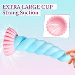Adult Toys Fantasy Monster Dildo Women Men, 7.3 Inch Soft Silicone Dildos with 3-inch Super Big Suction Cup, G-Spot Prostate Anal Sex Toy Butt Plug for Female Male Couples Gay Blue Pink
