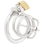 Male Chastity Device With Padlock Stainless Steel Cock Cage Ring Virginity Lock Chastity Belt For Adult Game Sex Toy W440 40Mm