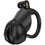 Chastity Device, Fully Enclosed Male Chastity Cage With Female Design, Nylon Resin Plastic Chastity Device, 3D Printed, Includes 5 Rings (Black, Small)