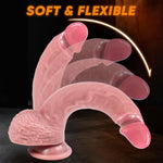 8.66 Inch Lifelike Giant Realistic Dildos Adult Sex Toys Silicone Huge Dildo Glans Held High Shapes Of Penis, Sturdy Suction Cup Dildo For Hands-Free Play G-Spot Vaginal Clitoral For Women And Couples