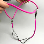 Female Chastity Belt Stainless Steel Transparent Visual Invisible Underwear Belt Lockable Pants With Defecation Hole Bdsm (Pink 90-120Cm)