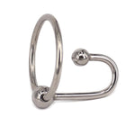 Stainless Penis Cock Rings With Urethral Sounds Ball