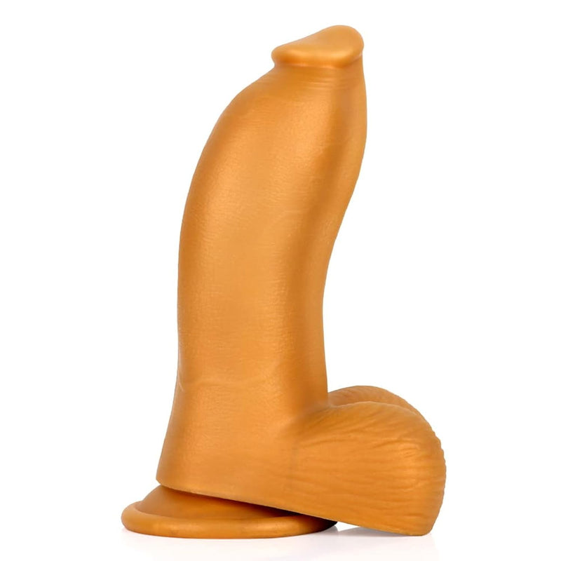 Realistic Dildo With Powerful Sucker Base, Liquid Silicone Thick Dildo Penis Soft Skin-Friendly G-Spot Giant Dildo With Thick And Rough Testicle Base (Xl)