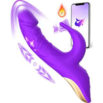 Vibrater Thrusting Sex Toy For Women - 5In1 G Spot Vibrator With App Dildo Vibration Machine, 5 * 5 Thrusting & Flapping Vibrator Double-Ended Dildos & One-Click Burst Sexual Pleasure Tools For Women