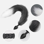 Fox Tail Cosplay Anal Plug Butt Stopper With Tail, Silicone Butt Anal Plug Cute Fluffy Tail Adults Role Play Games Adult Toy For Beginner Couples