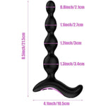 Vibrating Anal Beads Butt Plug, Remote Control Silicone Anal Vibrator With 10 Vibration Modes, Graduated Design Waterproof Bullet Vibrator, Adult Sex Toys For Men, Women And Couples