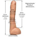 Doc Johnson Signature Series - Kevin Dean - Realistic 12.5 Inch FIRMSKYN Dildo with Removable Vac-U-Lock Suction Cup - F-Machine & Harness Compatible - for Adults Only, Vanilla