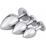 3 Pcs Luxury Jewelry Design Fetish Anal Butt Plug(Rose)