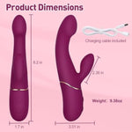G Spot Vibrator Adult Sex Toys For Women, Female Thick Clitoris Stimulation Device Rabbit Dildo With Powerful Dual Motors