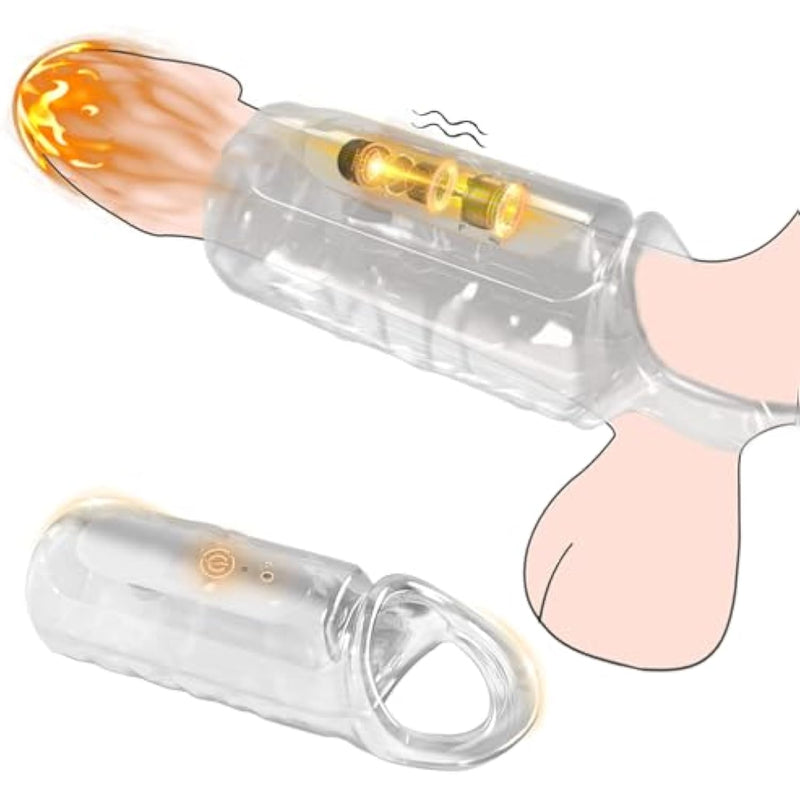 Vibrating Penis Cock Sleeve Ring To Enlarge For Male,Adult Sex Toys Couples Vibrator With 9 Stimulation Modes,G Spot Vibrators Penis Extender Sex Toy For Men Women Pleasure
