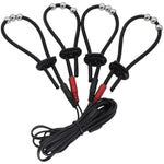 Adjustable Silicone Rings 4 Penis Rings With Beads Sex Toys Couples Masturbation Cock Ring Electric Shock Set