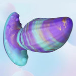 Soft Anal Plug Liquid Silicone Butt Plug With Thick T-Shaped Base Anal Stretcher Prostate Massager G-Spot Stimulation For Beginner Advanced Players Mixed Color (S)