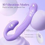 Strapless Strap-On Dildo Female Sex Toys, Velvety-Soft Double-Ended Anal Dildos, 10 Vibrations, Remote Control, Wearable G-Spot Vibrator Adult Toys For Women Lesbians & Couples