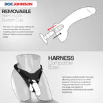 Doc Johnson Signature Series - Jeff Stryker - 10 Inch Realistic ULTRASKYN Dildo with Removable Vac-U-Lock Suction Cup - F-Machine & Harness Compatible - for Adults Only, Vanilla