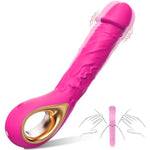 Upgraded G Spot Female Vibrator,Soft Silicone Dildo Vibrator,Realistic Thrusting Dildo,Clitoral Anal Stimulator,10 Vibration Modes,High Frequency Motor Vibration,Waterproof,Adult Sex Toy For Women