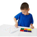 Rainbow Stamp Pad with 6 Washable Inks for Kids Arts & Crafts Ages 4+