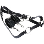 Male Chastity Cock Cage With Handcuffs, Adjustable Chastity Cage Strap On Harness Chastity Belts Devices With O Ring Anti Slip, Bdsm Penis Cage Adult Sex Toys For Men Sissy Gay