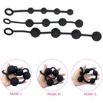 Sex Training Toy Pull Bead Silicone Anal Plug Sexy Gay Anal Plug Trainer L