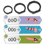 Silicone Cock Rings 3 Pcs Flexible Penis Ring Waterproof Cock Ring With Multiple Wearing Styles Penis Rings For Enhanced Erection Delayed Ejaculation Adult Male Sex Toys