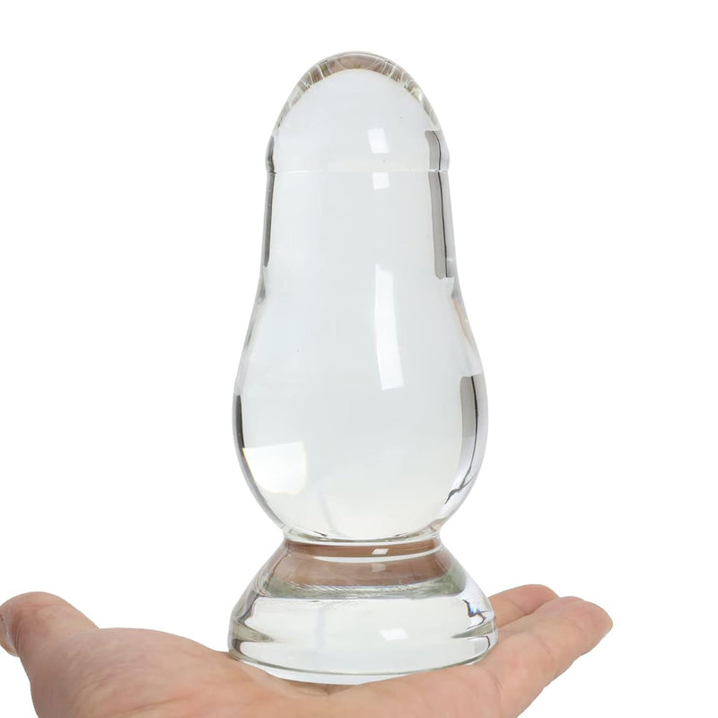 Large Rocket Glass Anal Dildo Big Crystal Butt Plug Anal Trainer Butt Expander Toy For Women Men Masturbation (Medium)