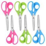 Left-Handed Kids Scissors, 5-Inch Lefty Scissors for School Kids, 6 Pack