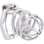Medical Grade 304 Stainless Steel Ergonomic Design Chastity Device Easy To Wear Male Sm Penis Exercise Sex Toys K740 (40Mm/S Size)