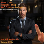 Realistic Huge Dildo Feels Like Skin Big Curved Anal Dildos, Strong Suction Cup For Hands-Free Play, 7.5" Real Thick Dildo, Adult Sensory Sex Toys For Couples(Little Brother)