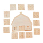 Interchangeable Barn Quilt Sign Kit | Wood Barn + 12 Mini Quilt Tiles