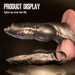 Penis Sleeve Adult Male Sex Toys -Realistic Dog Cock Sleeve With Cock Ring Delayed Ejaculation, Soft Silicone Girth Enhancer Extended Sex Play, 7.87 ''Penis Extender Sheath For Men (S)