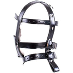 Adjustabale Leather Restraint Head Harness Maskss Breathable Mouth Ball Sm Mouth Gag Sex Toys