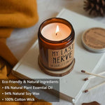 Gifts For Women, Funny Friendship Gift For Best Friend - My Last Nerve Lavender Candle - Birthday Christmas Unique White Elephant Stocking Stuffers Gifts For Adults, Women, Her, Bff, Sister