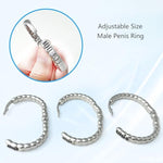 Adjustable Penis Ring Scrotum Pendant With Pull Bead Design, Metal Cock Ring Testicles Sm Sex Toy For Men Chastity Bondage