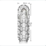 Transparent Tpe Masturbation Cup Sleeve For Men, Portable Manual Male Masturbator Cup Adult Sex Toy -B
