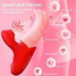 Sucking Vibrator, 10 Suction Vibrator Functions, Tongue Toy For Women, Tongue Vibrator, G-Spot And Clitoral Stimulator, Couples Sex Toys, Adult Toys, Soft Silicone, X-Large Size.