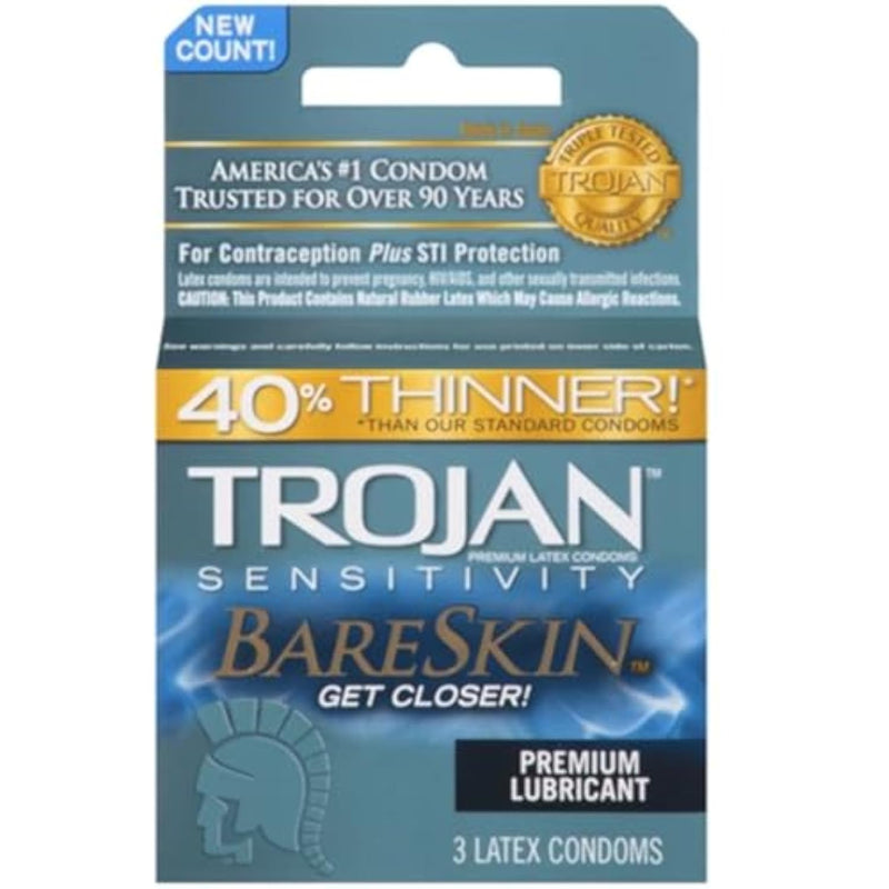 Premium Quality Lubricated Condoms, 3 Pack