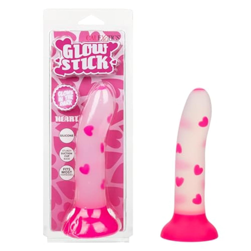Glow-in-the-Dark Heart-Shaped Silicone Anal Plug with Strong Suction Cup Base - Se-0309-00-2