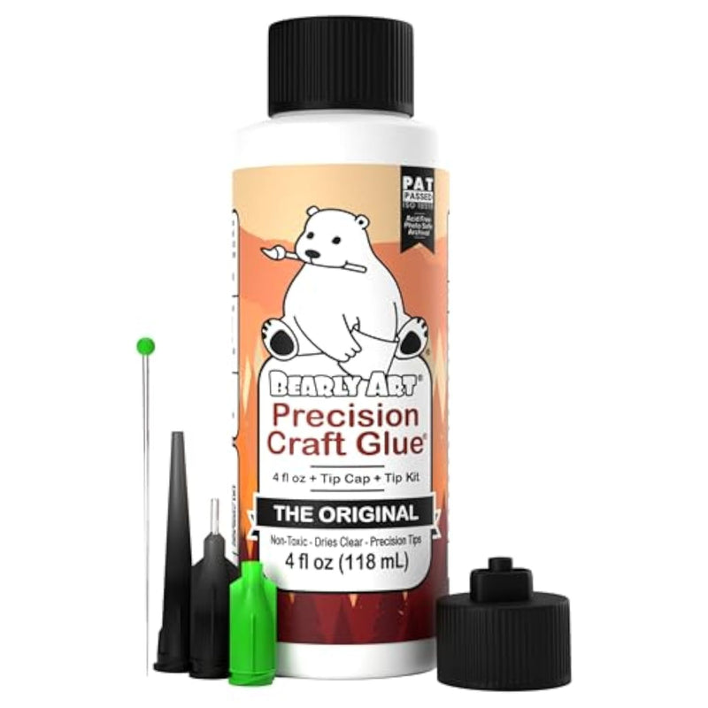 Precision Craft Glue Original 4 fl oz with Tip Kit for Archival Projects
