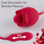 3In1Rose Sex Toys Dildo Vibrator, Adult Toys Female Sex Stimulators With 10 Tongue Licking & 5Thrusting G Spot Vibrators,Anal Sex Toy Clitoral Nipple Stimulation For Women, Man Couples Vibrator